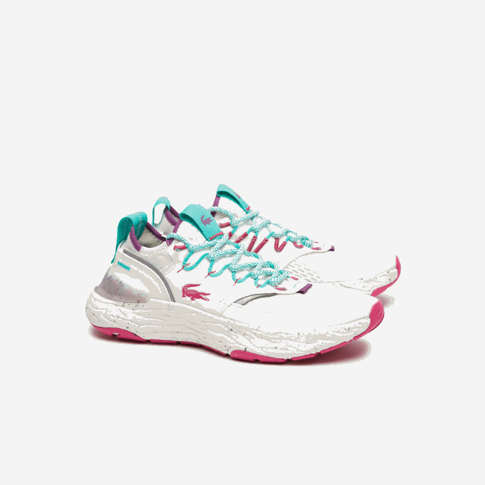 Lacoste Re-Comfort Synthetic and Textile Sneakers 646T2739 White & Red 286 Women