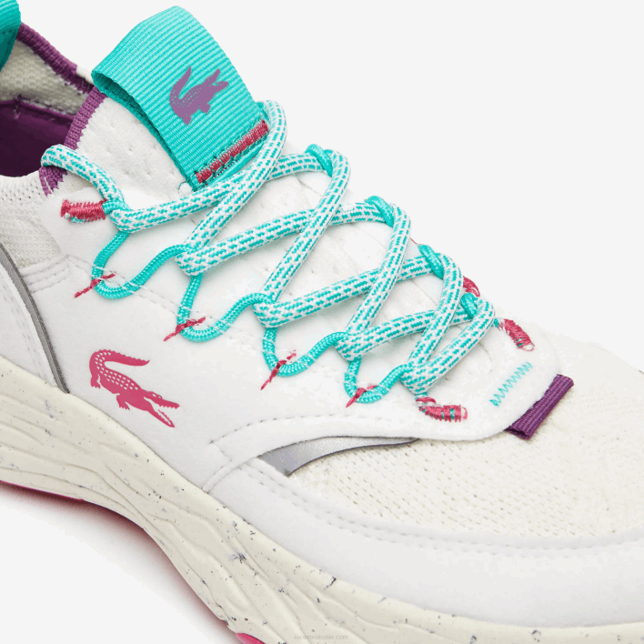 Lacoste Re-Comfort Synthetic and Textile Sneakers 646T2739 White & Red 286 Women