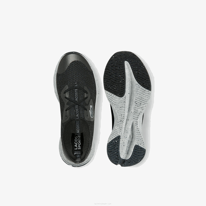 Lacoste Run Spin Eco Textile Sneakers 646T2726 Black & Off White 454 Women