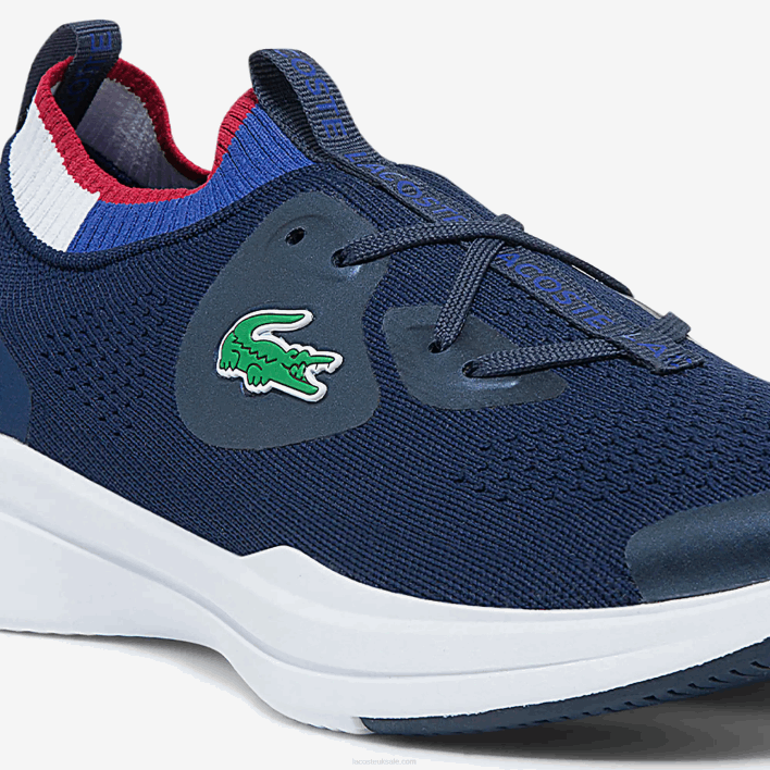 Lacoste Run Spin Knit Textile Sneakers 646T2742 Navy & White 092 Women